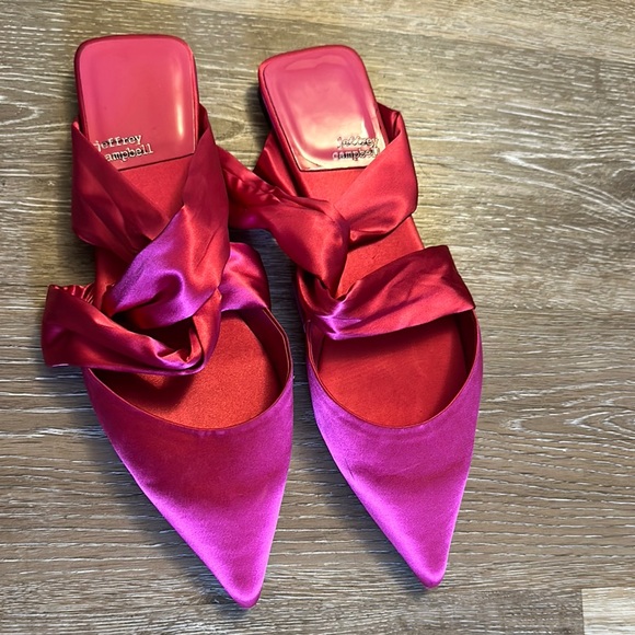 Jeffrey Campbell Shoes - Jeffrey Campbell Women's Pink Satin Mules